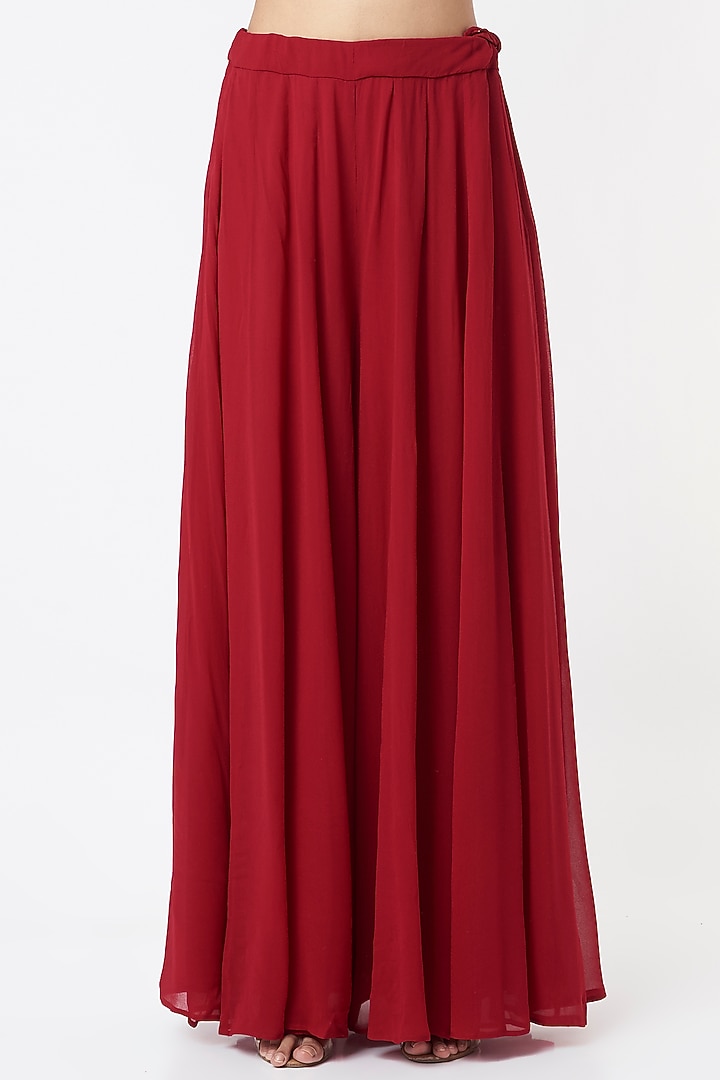 Maroon Embroidered Wedding Anarkali Set by Astha Narang at Pernia's Pop Up Shop