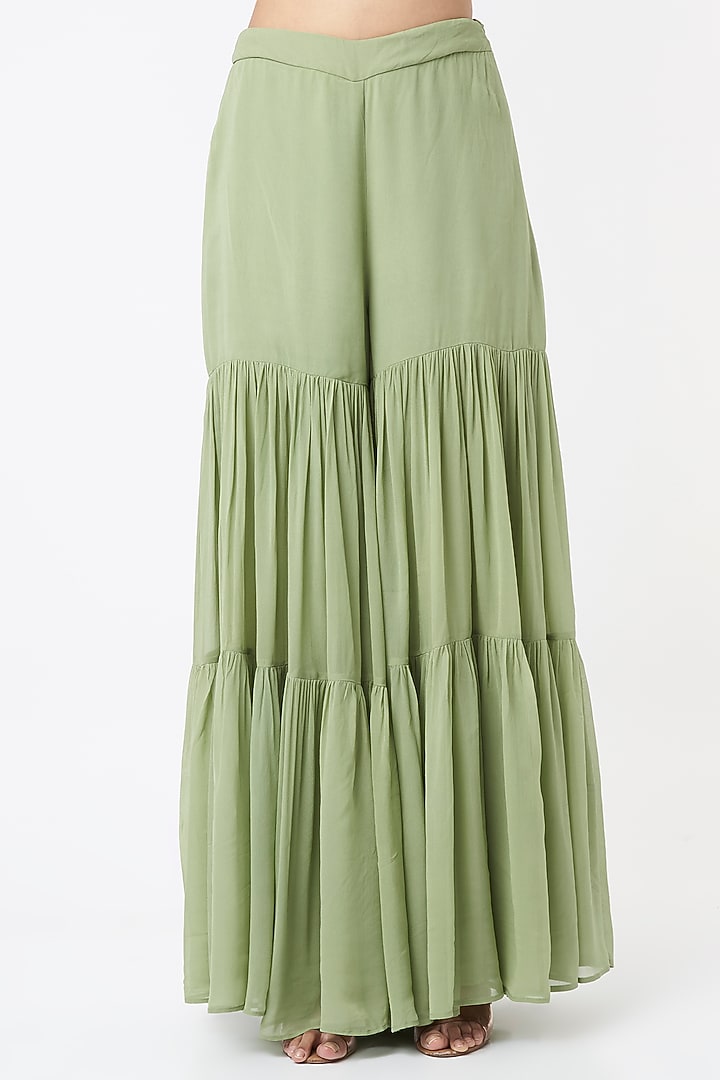 Mint Green Embroidered Wedding Anarkali Set by Astha Narang at Pernia's Pop Up Shop
