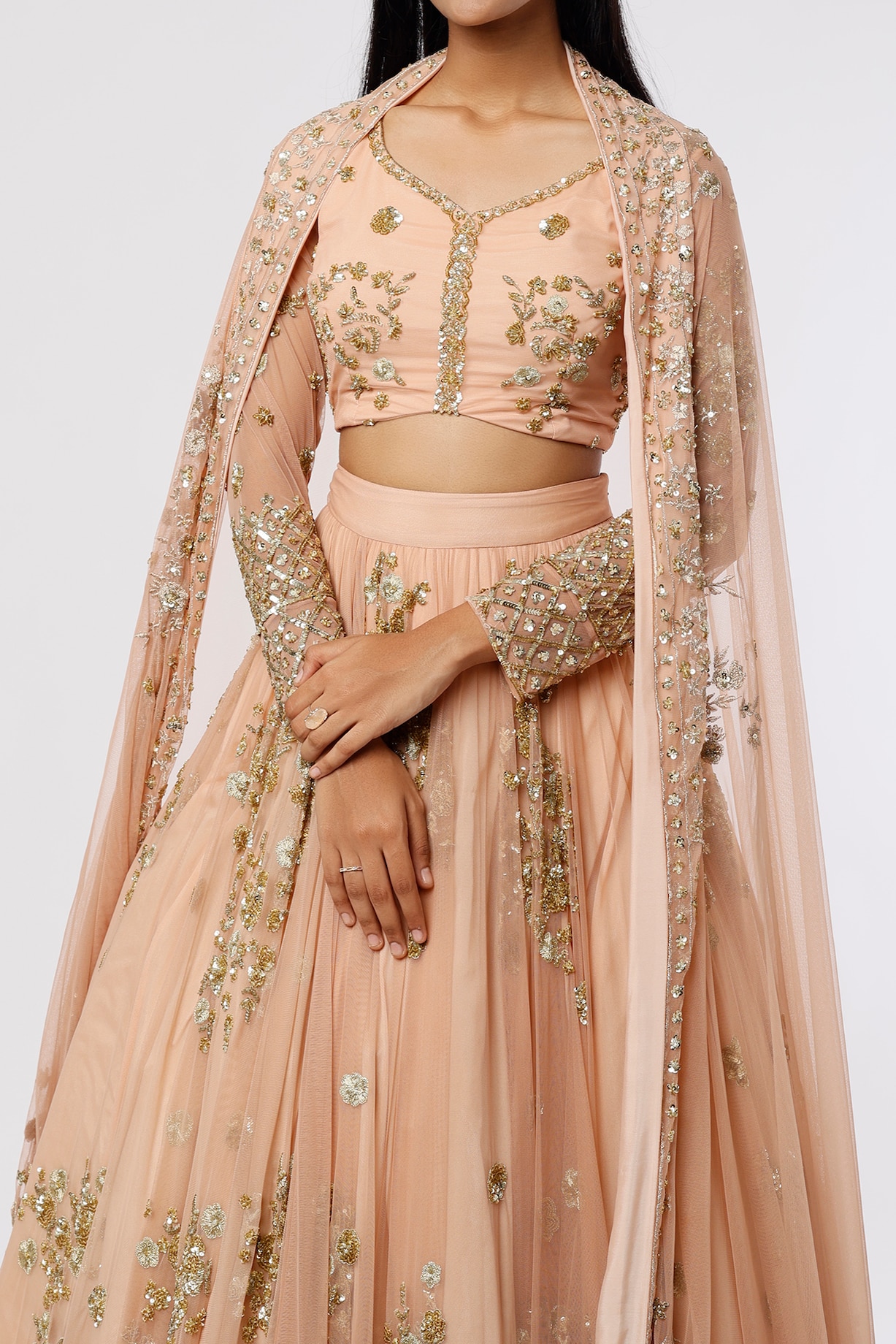 Astha Narang  Blush Pink Saree Set – LIVEtheCOLLECTIVE