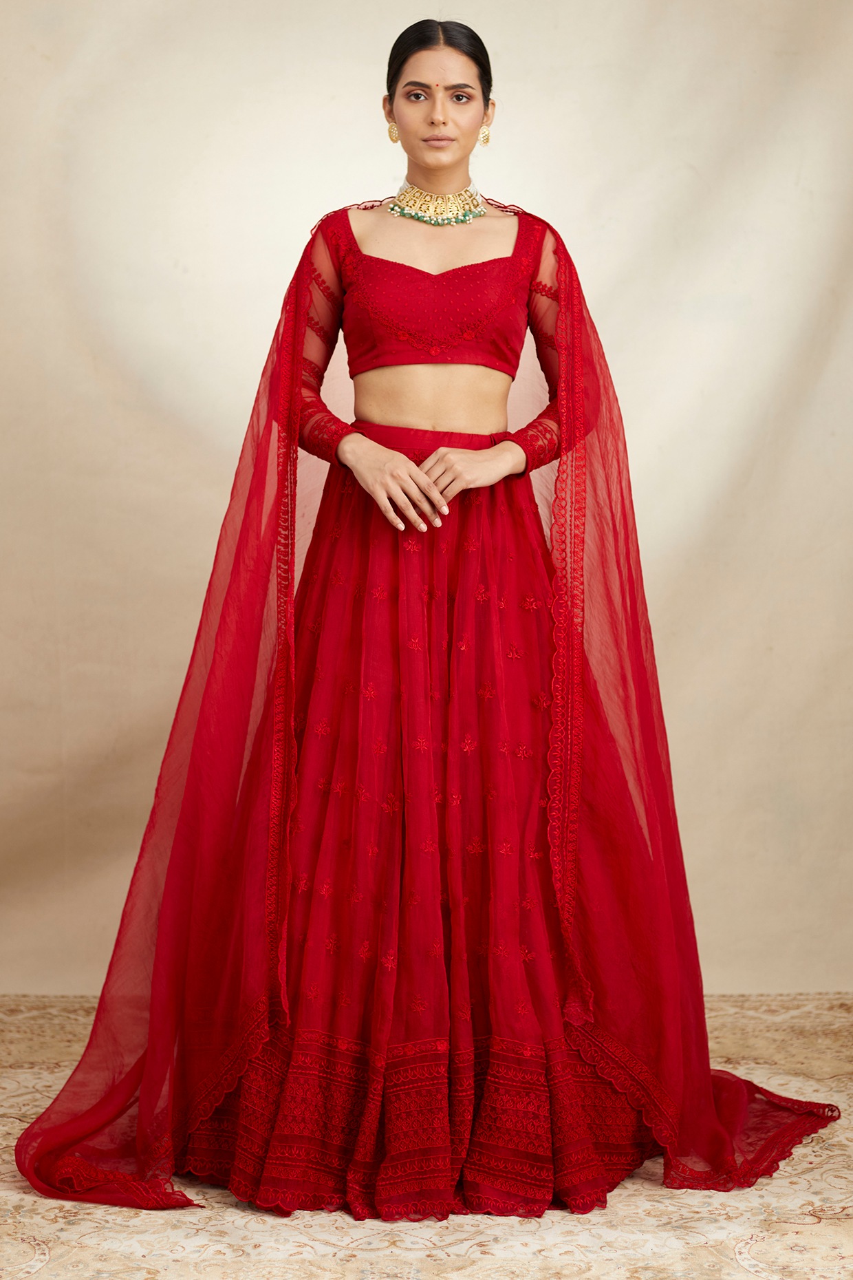 Astha narang 2025 red lehenga