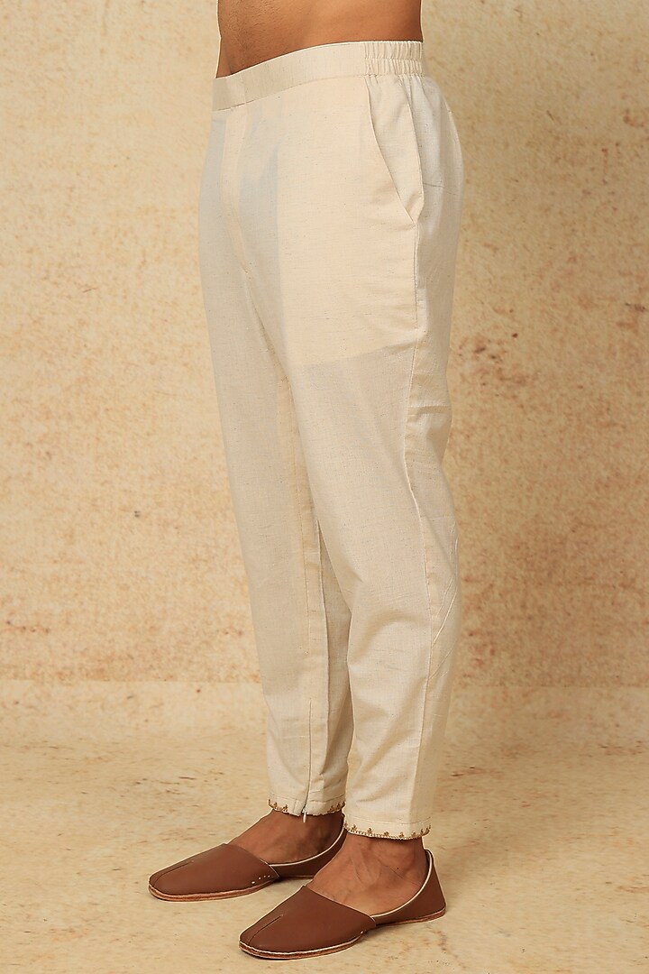 White Rayon Blend Digital Printed Kurta Set For Boys by AASTHASHAH - KIDS at Pernia's Pop Up Shop