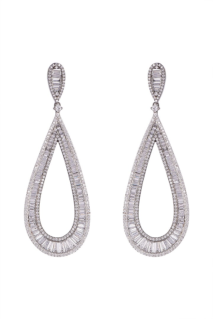 Black Rhodium Finish Long Earrings by Aster at Pernia's Pop Up Shop