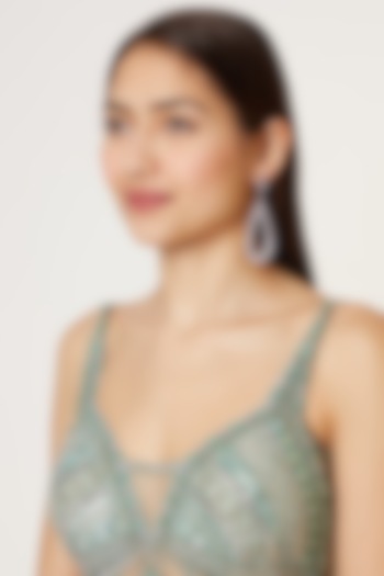 Black Rhodium Finish Long Earrings by Aster at Pernia's Pop Up Shop