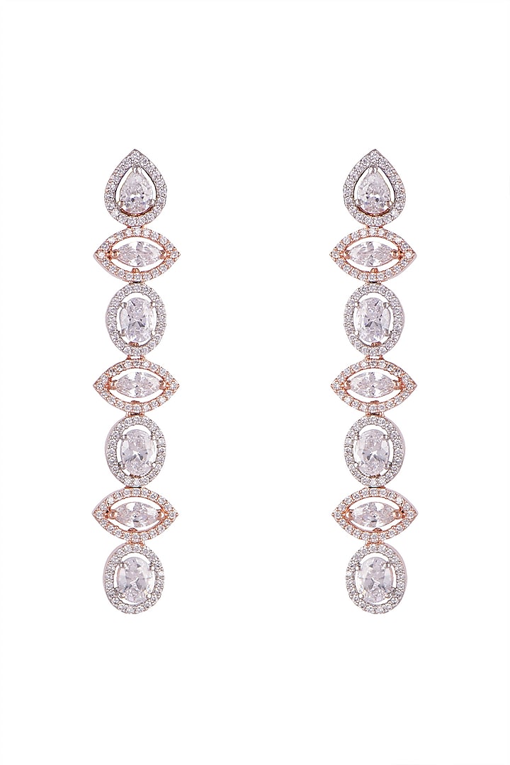 Rose Gold Finish Dangler Earrings by Aster at Pernia's Pop Up Shop