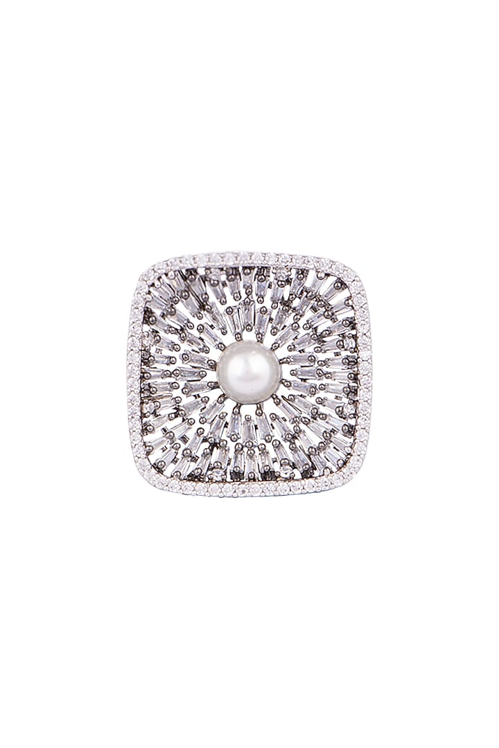 Black Rhodium Finish Diamond Ring by Aster at Pernia's Pop Up Shop