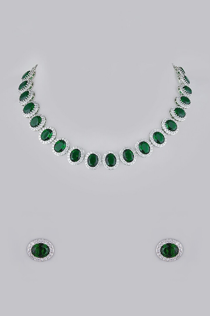 White Finish Diamond Necklace by Aster at Pernia's Pop Up Shop