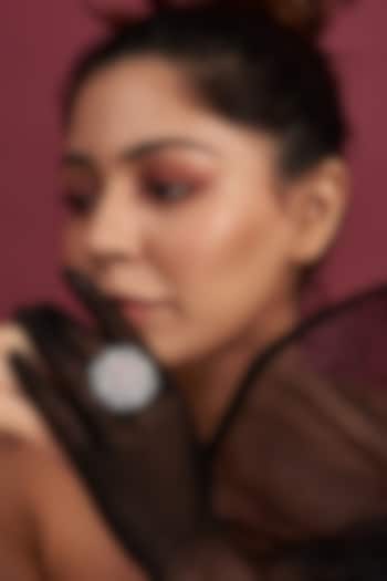 White Finish Faux Diamond & Pink Stone Ring by Aster at Pernia's Pop Up Shop