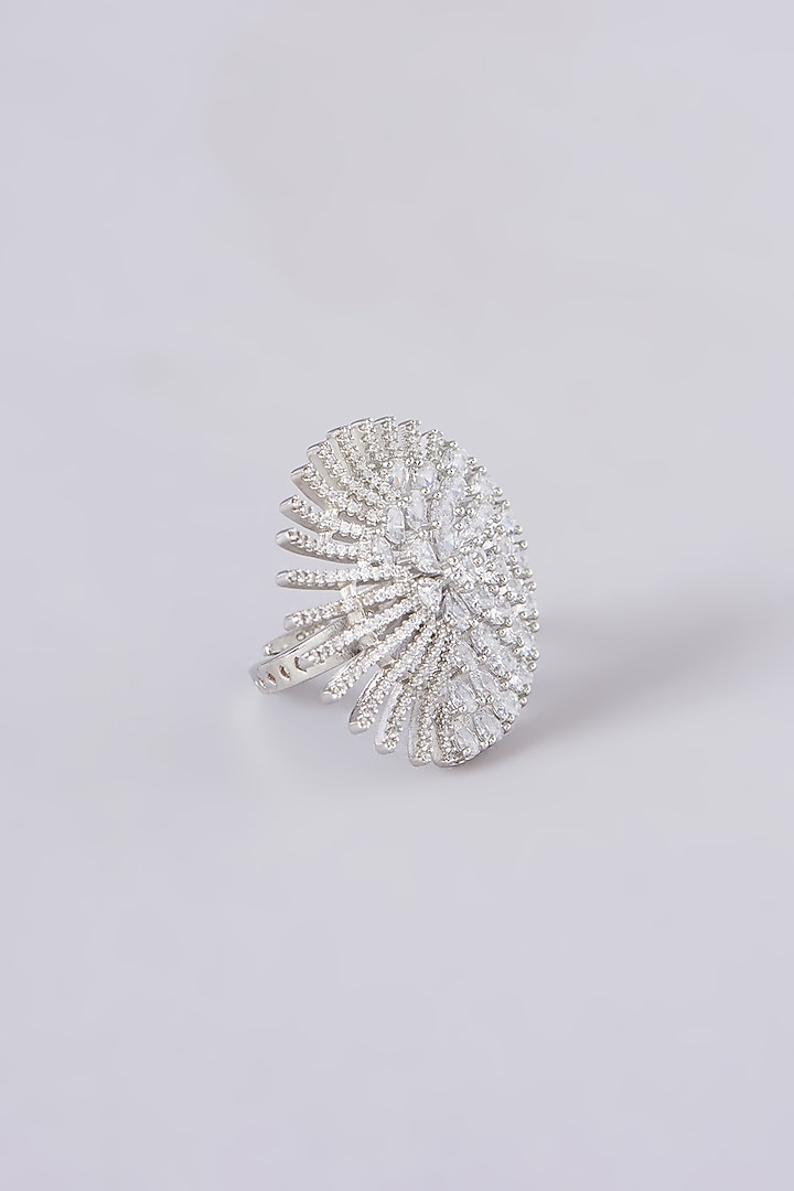 White Finish Zircon Ring by Aster at Pernia's Pop Up Shop