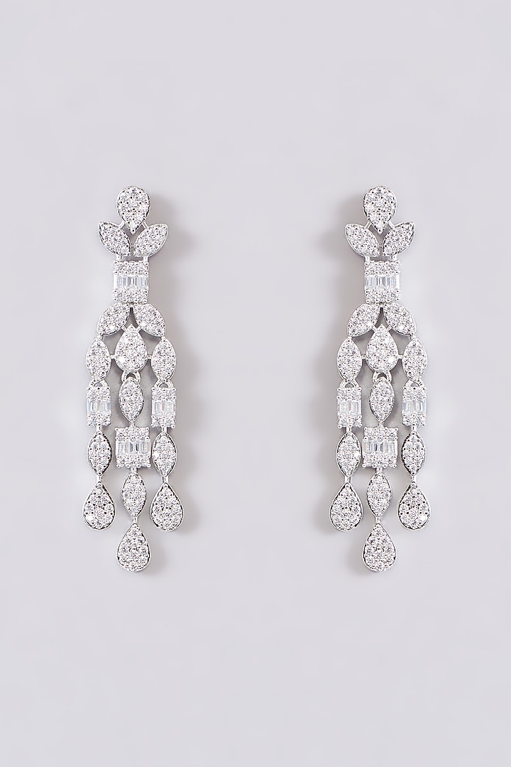 White Finish Zircon Necklace Set by Aster at Pernia's Pop Up Shop