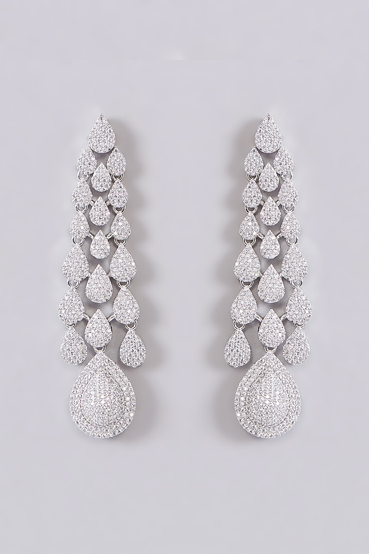 White Finish Zircon Layered Necklace Set by Aster at Pernia's Pop Up Shop