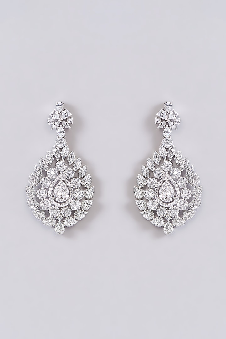 White Finish Zircon Necklace Set by Aster at Pernia's Pop Up Shop