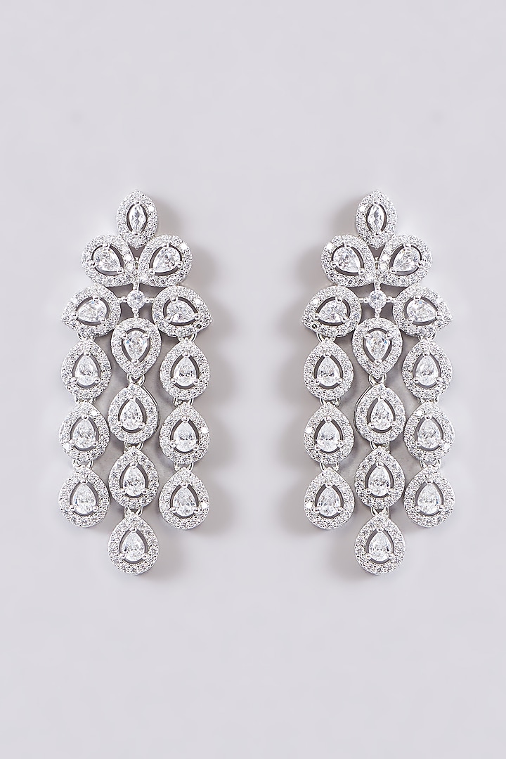 White Finish Zircon Necklace Set by Aster at Pernia's Pop Up Shop