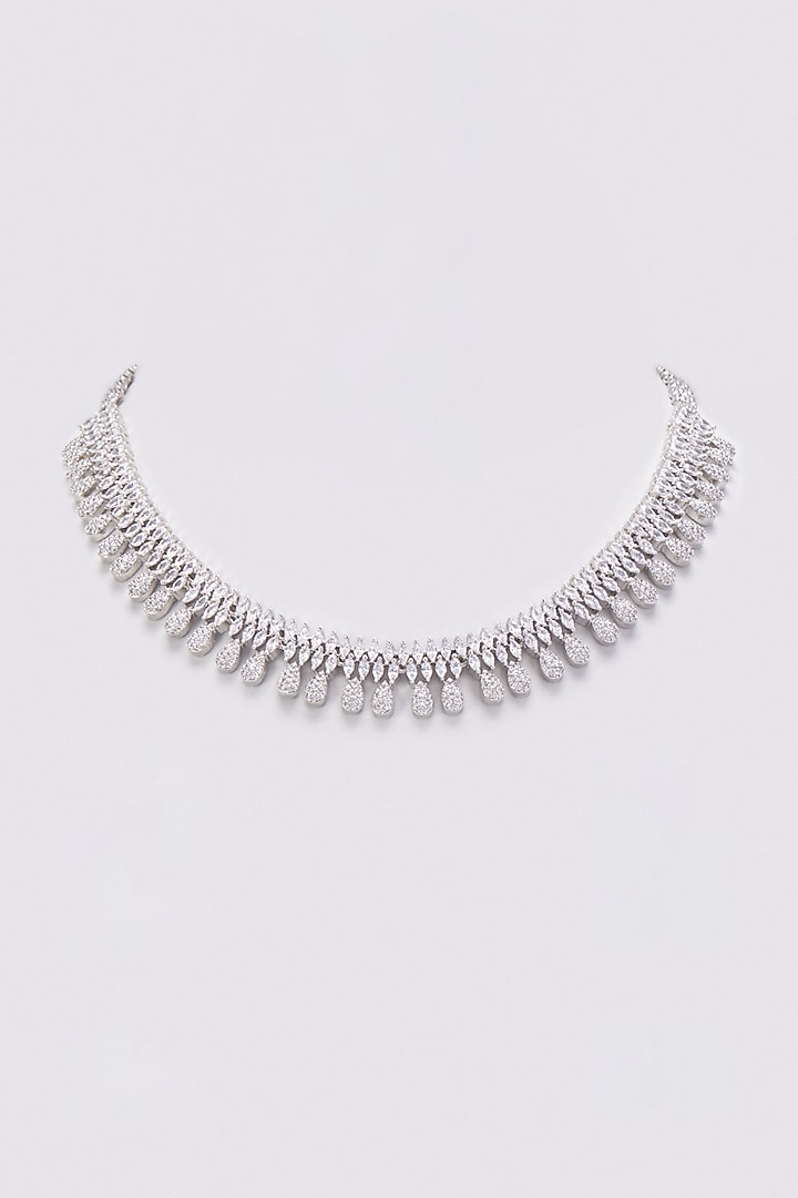 White Finish Zircon Necklace by Aster at Pernia's Pop Up Shop