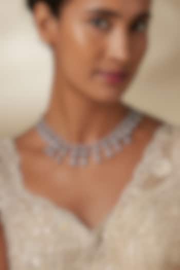 White Finish Zircon Necklace by Aster at Pernia's Pop Up Shop