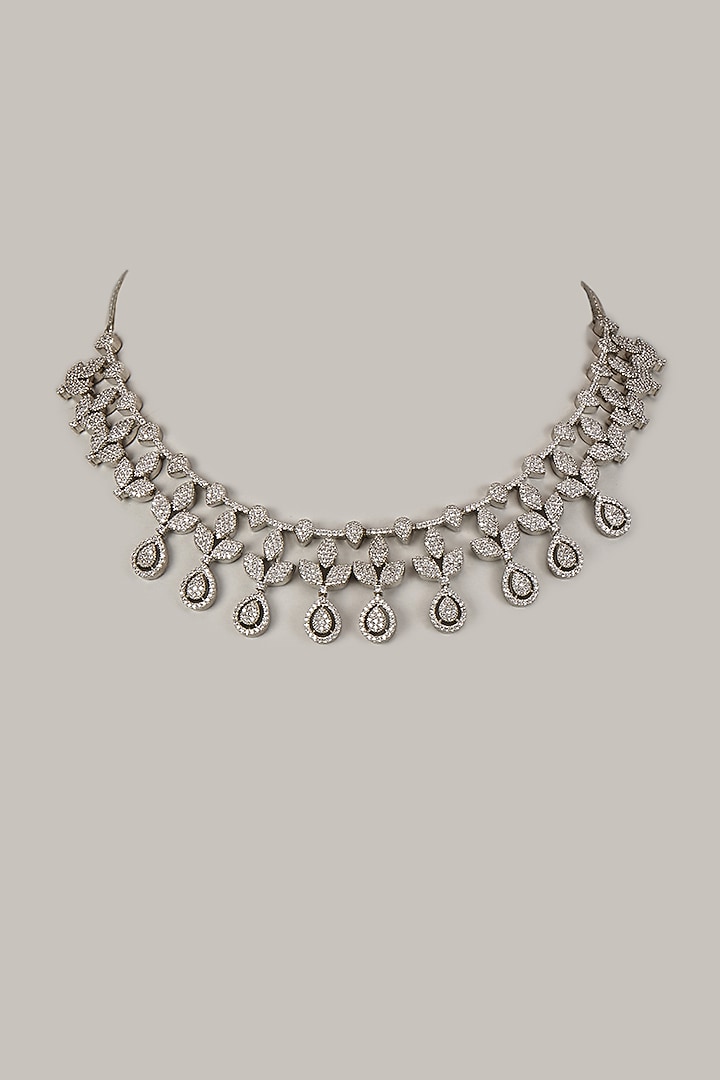 White Finish Zircon Necklace by Aster at Pernia's Pop Up Shop