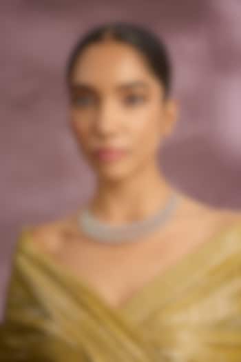 White Finish White Stone Necklace by Aster at Pernia's Pop Up Shop