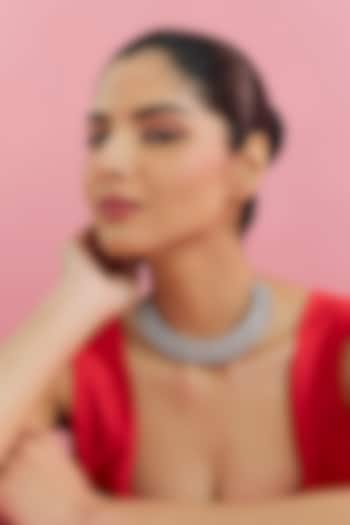 White Finish Zircon Necklace by Aster at Pernia's Pop Up Shop