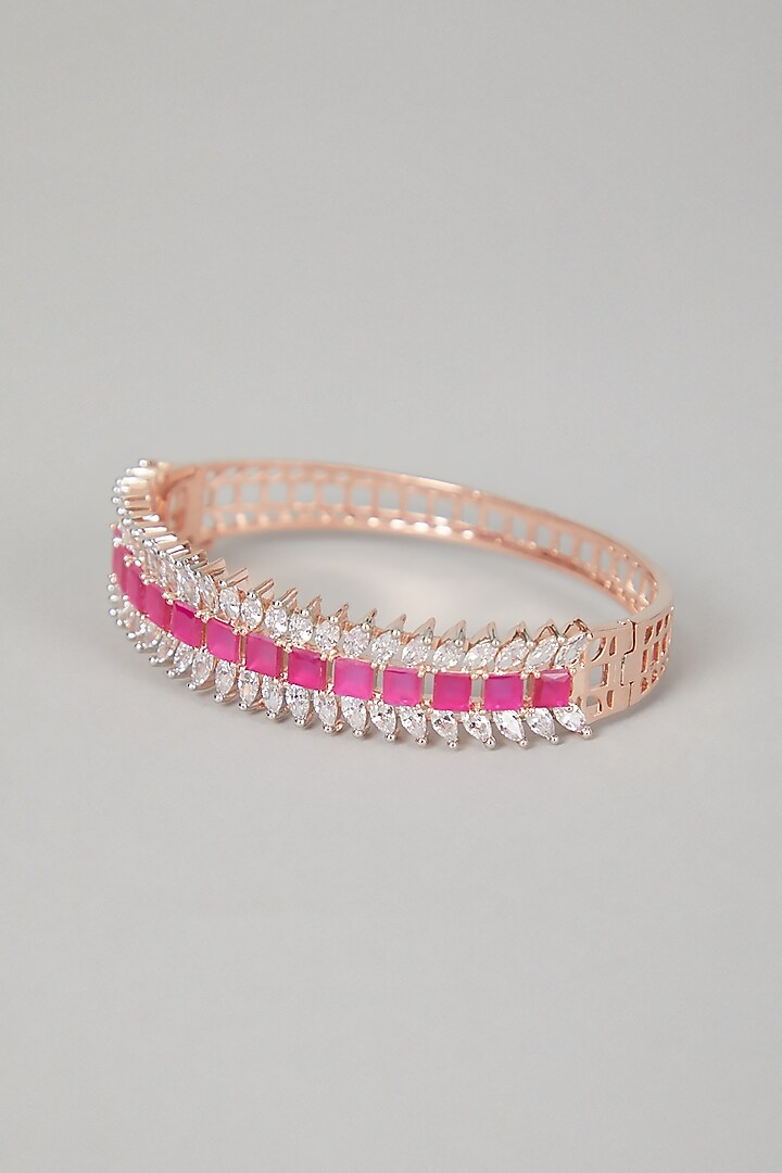 Rose Gold Finish Faux Diamond Bangles by Aster at Pernia's Pop Up Shop