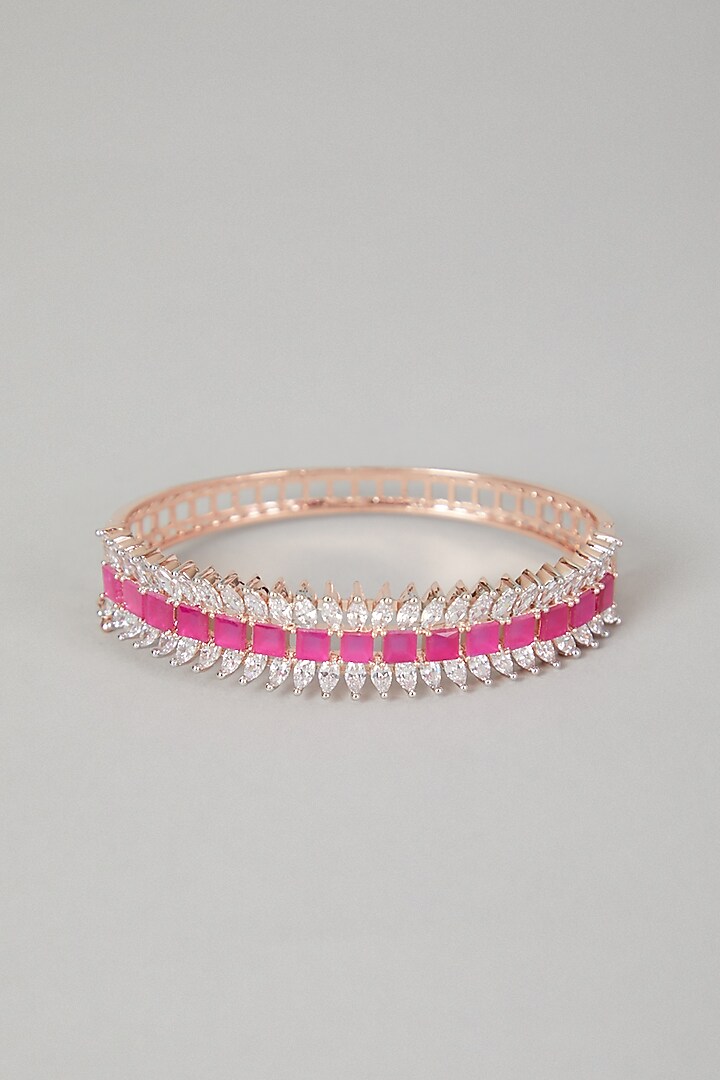 Rose Gold Finish Faux Diamond Bangles by Aster at Pernia's Pop Up Shop