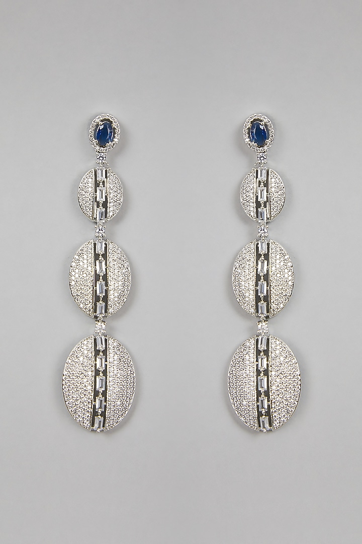 White Finish Long Earrings by Aster at Pernia's Pop Up Shop