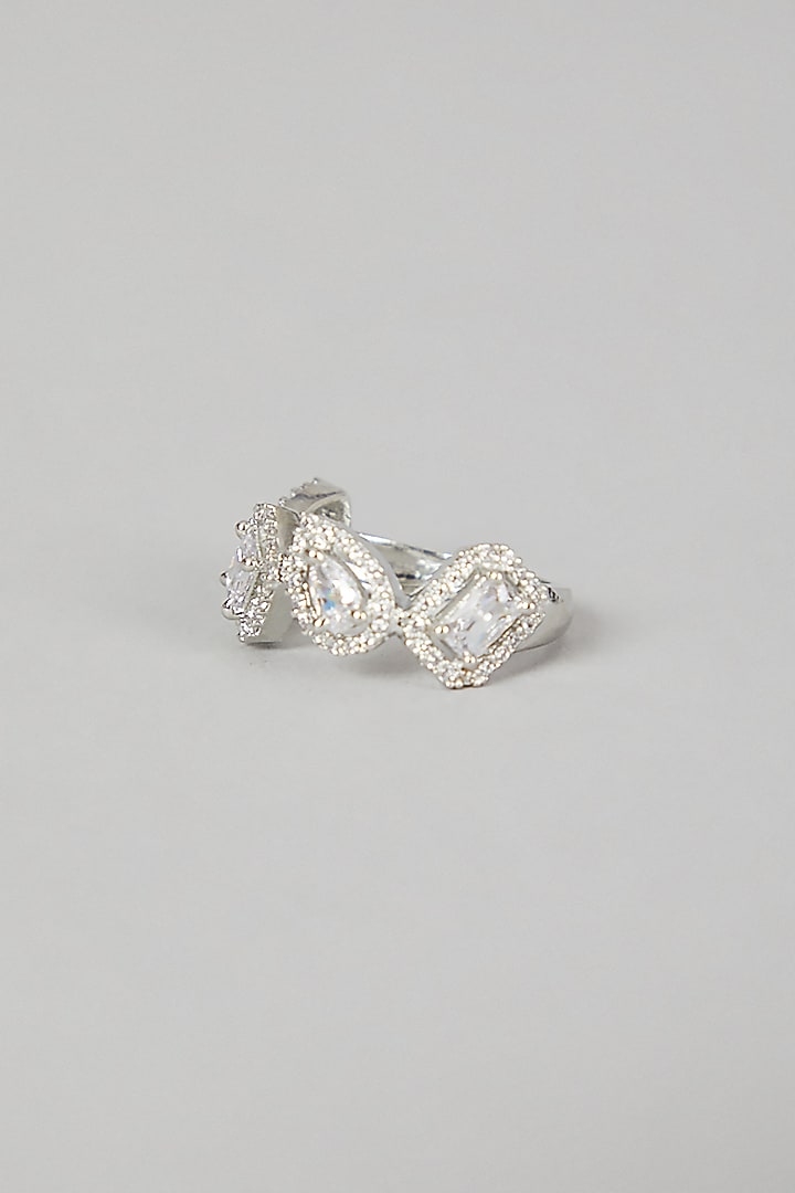 White Finish Zircon Ring by Aster at Pernia's Pop Up Shop