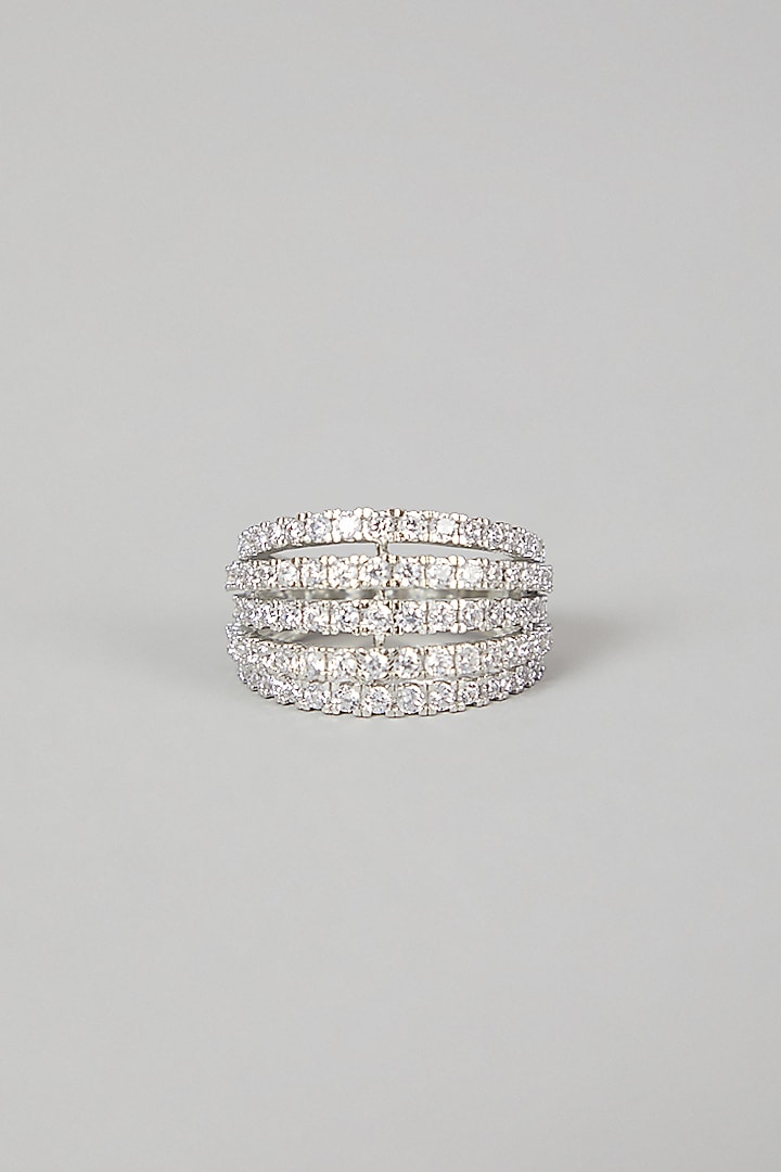 White Finish Zircon Band by Aster at Pernia's Pop Up Shop