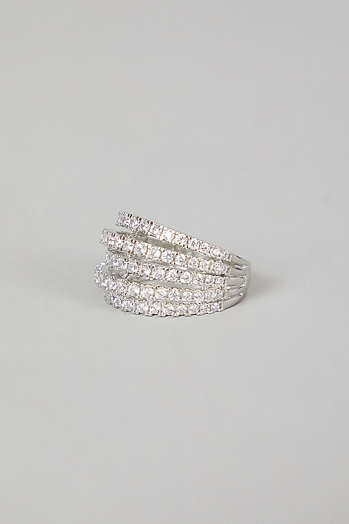White Finish Zircon Band by Aster at Pernia's Pop Up Shop