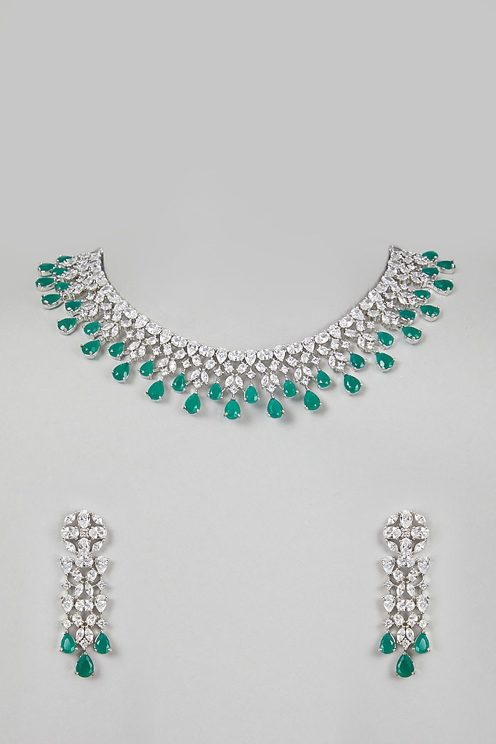 White Finish Necklace Set by Aster at Pernia's Pop Up Shop