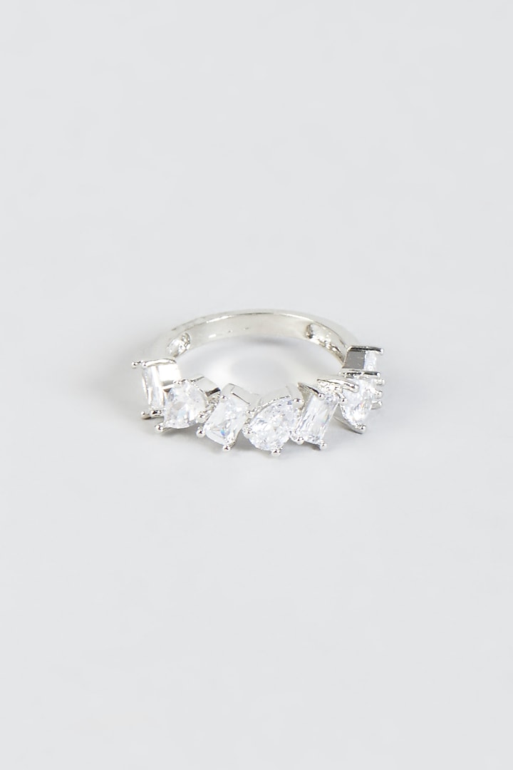 White Finish Zircon Ring by Aster at Pernia's Pop Up Shop