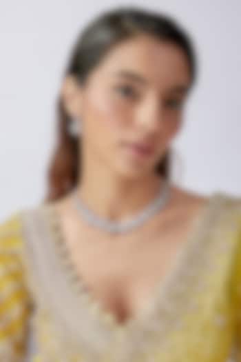 Rose Gold Finish Faux Diamond Necklace Set by Aster at Pernia's Pop Up Shop