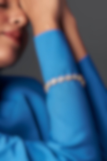 Gold Finish Faux Diamond Bracelet by Aster at Pernia's Pop Up Shop