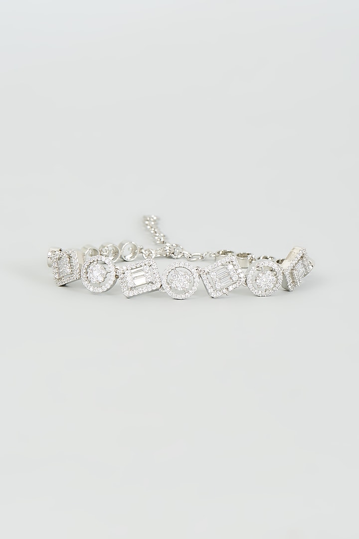 White Finish Zircon Bracelet by Aster at Pernia's Pop Up Shop