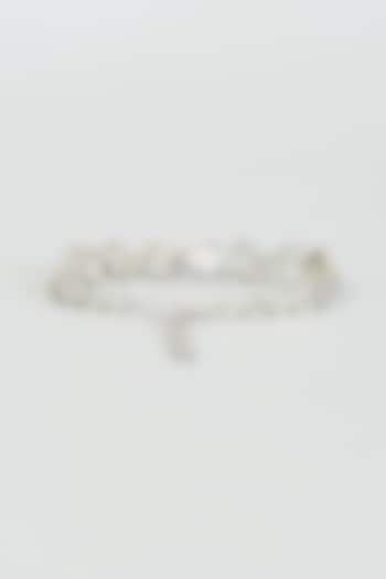 White Finish Zircon Bracelet by Aster