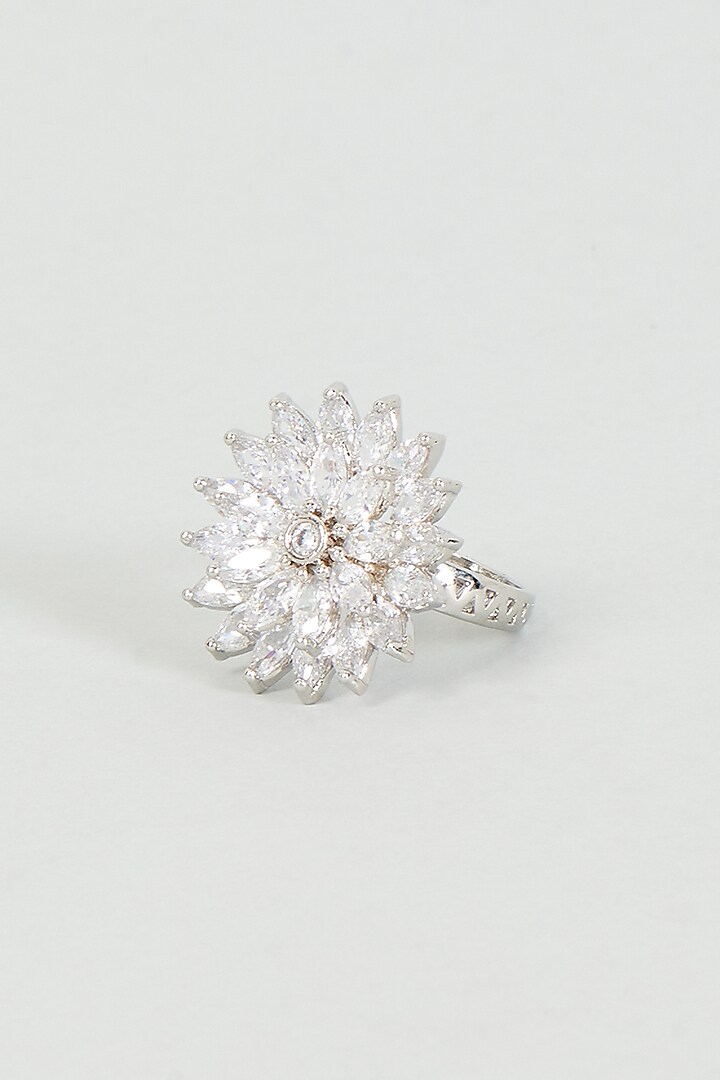 White Finish Zircon Ring by Aster at Pernia's Pop Up Shop