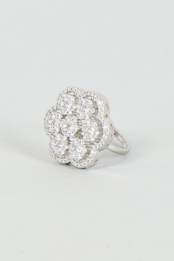 White Finish Zircon Ring by Aster at Pernia's Pop Up Shop