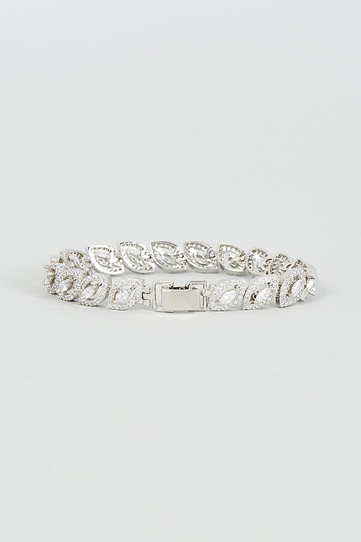 White Finish Zircon Bracelet by Aster at Pernia's Pop Up Shop