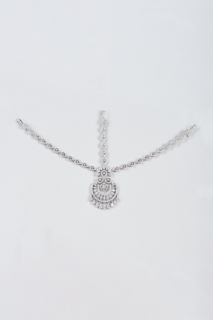 White Finish Zircon Mathapatti by Aster at Pernia's Pop Up Shop