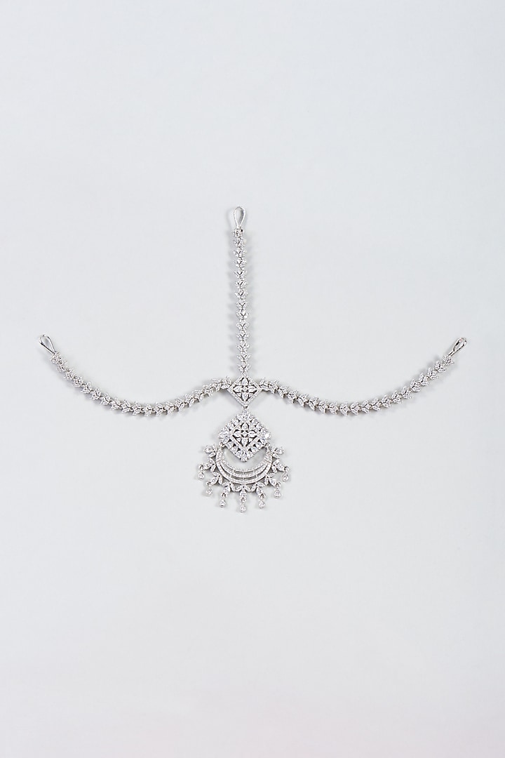 White Finish Zircon Mathapatti by Aster at Pernia's Pop Up Shop