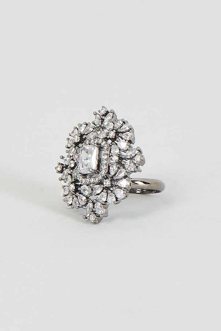 White Finish Zircon Ring by Aster at Pernia's Pop Up Shop