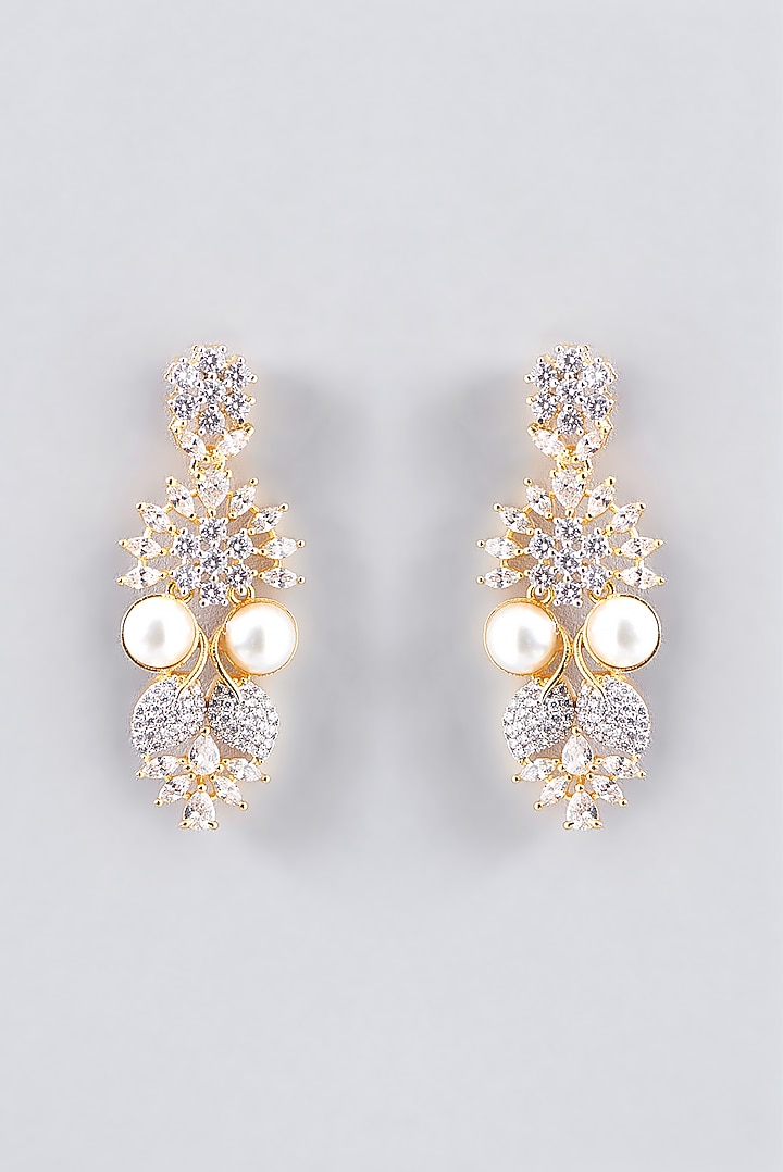 Gold Finish Faux Diamond Necklace Set by Aster at Pernia's Pop Up Shop