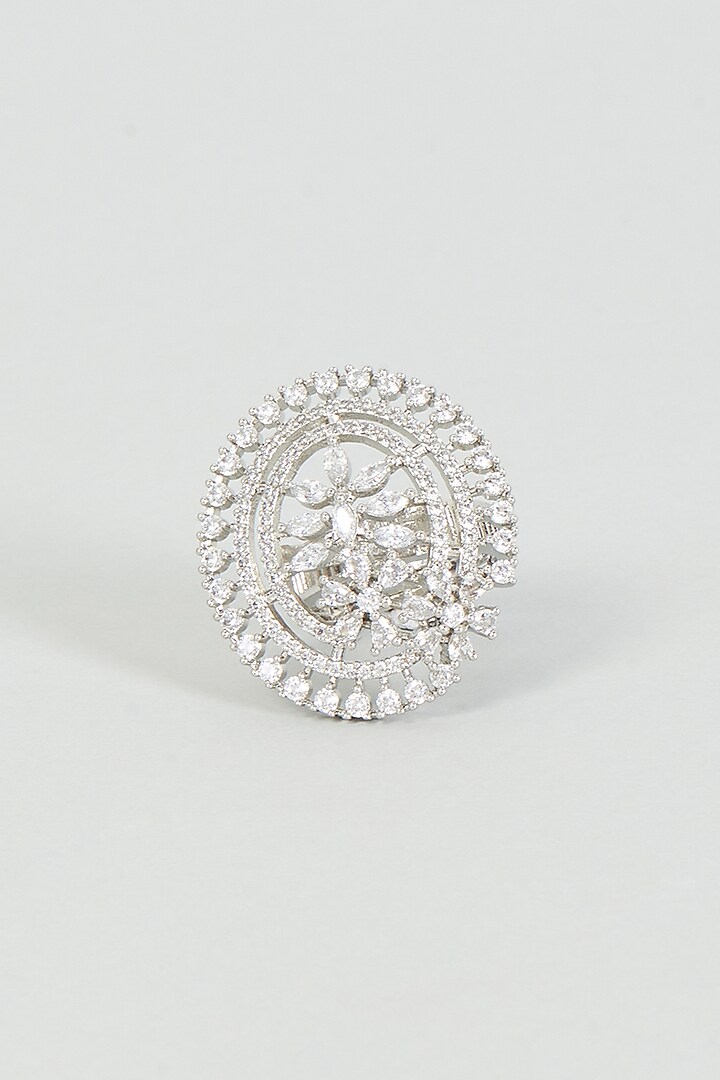 White Finish Zircon Ring by Aster at Pernia's Pop Up Shop