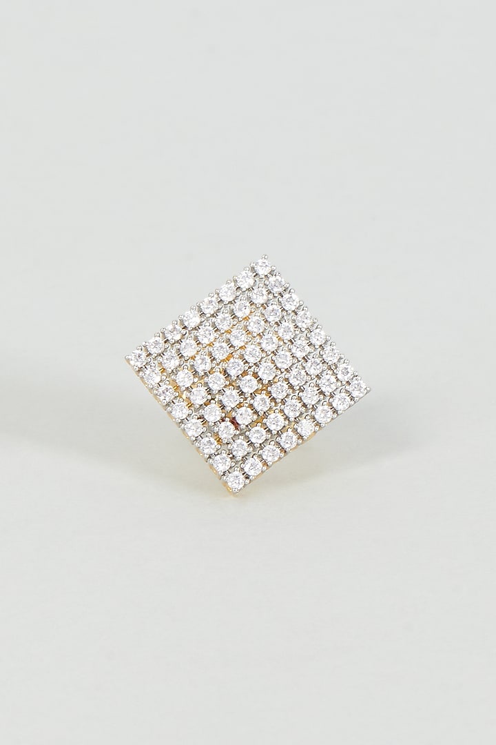 Gold Finish Zircon Ring by Aster at Pernia's Pop Up Shop
