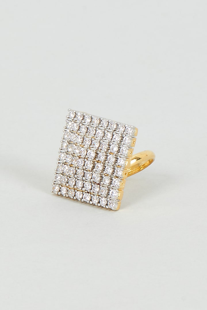 Gold Finish Zircon Ring by Aster at Pernia's Pop Up Shop