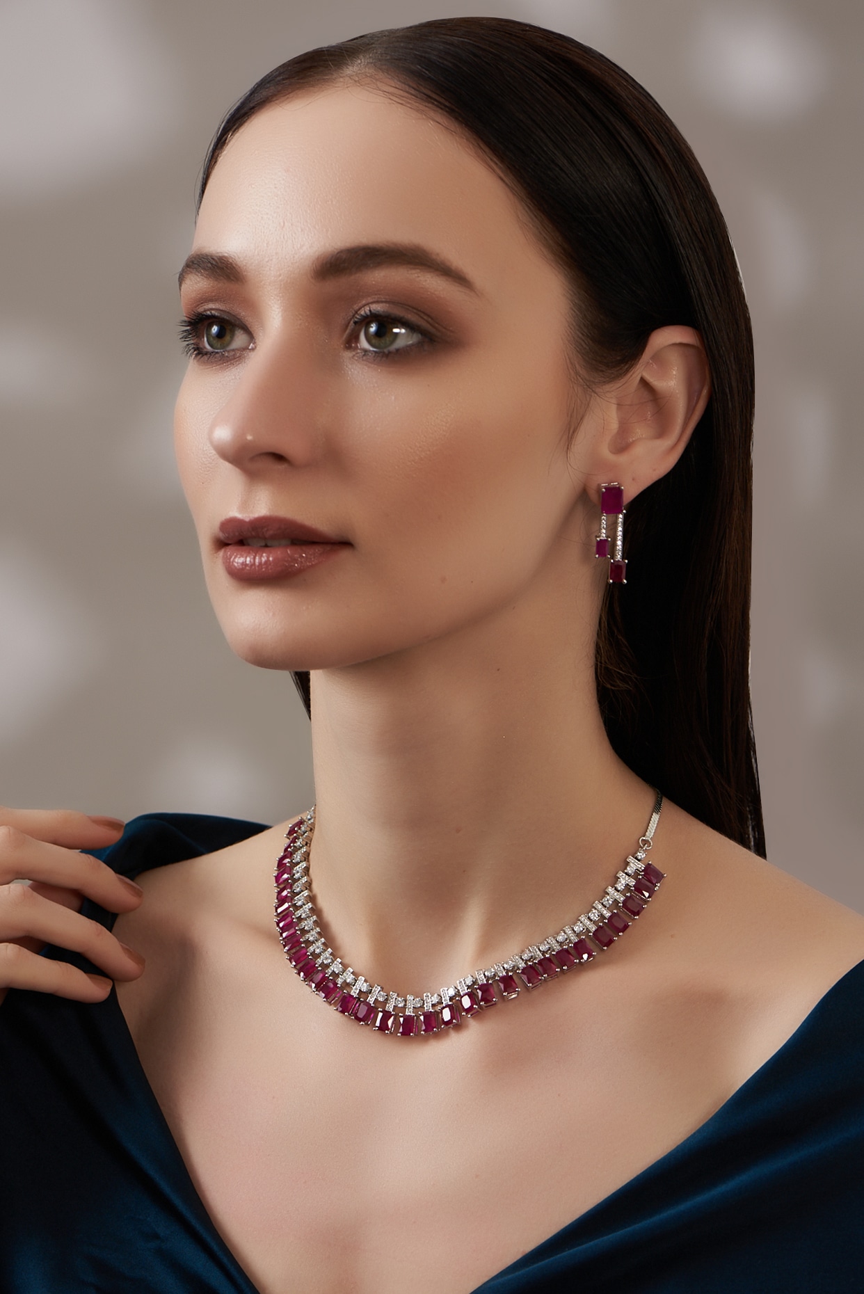 Ruby necklace clearance set designs