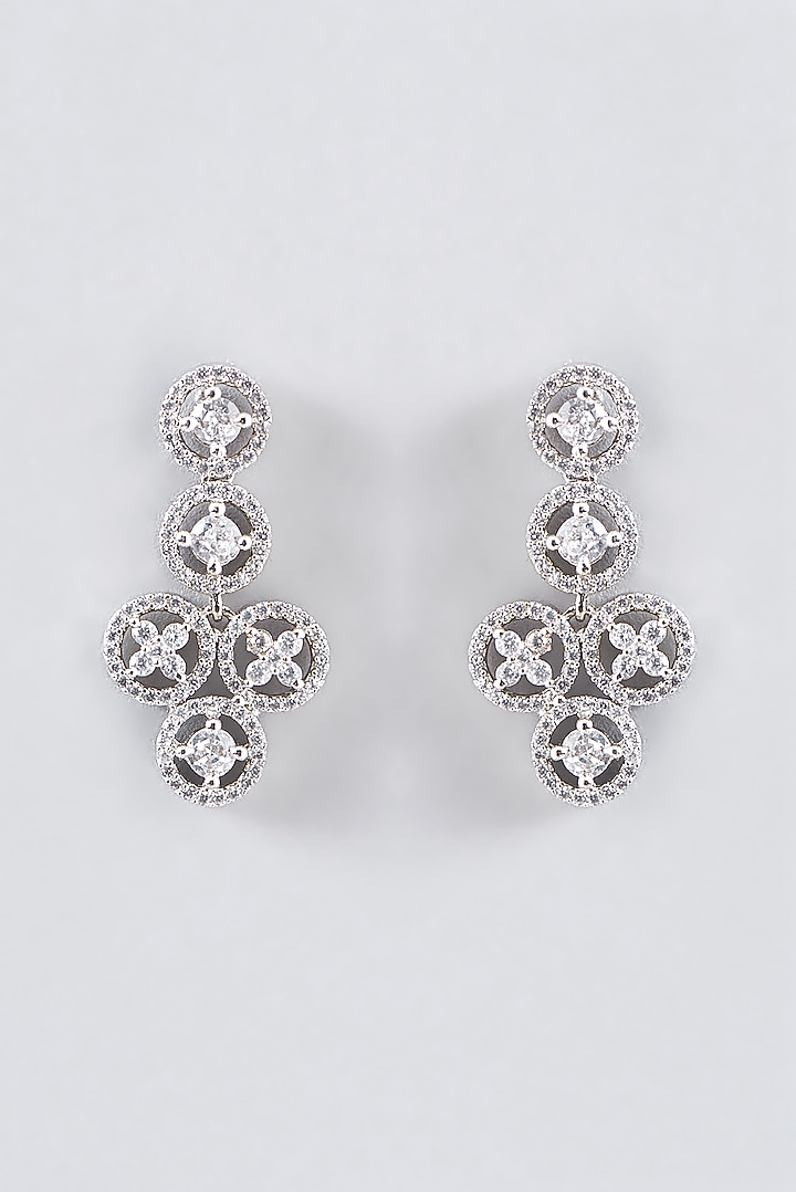 White Finish Faux Diamond Necklace Set by Aster at Pernia's Pop Up Shop