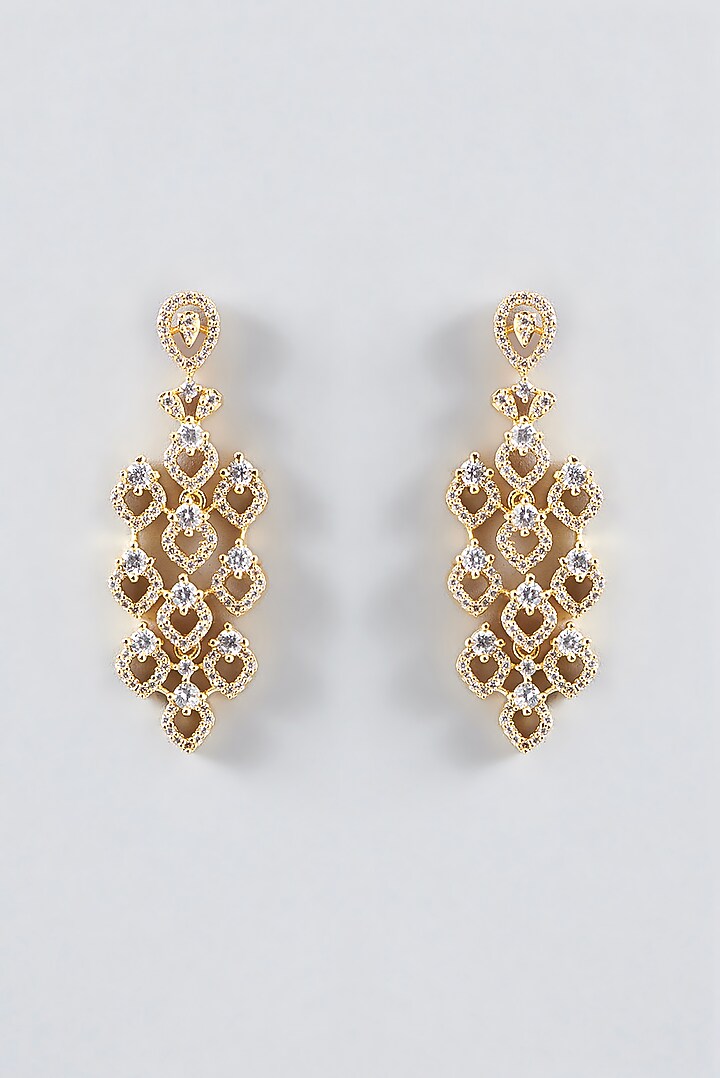 Gold Finish Faux Diamond Necklace Set by Aster at Pernia's Pop Up Shop