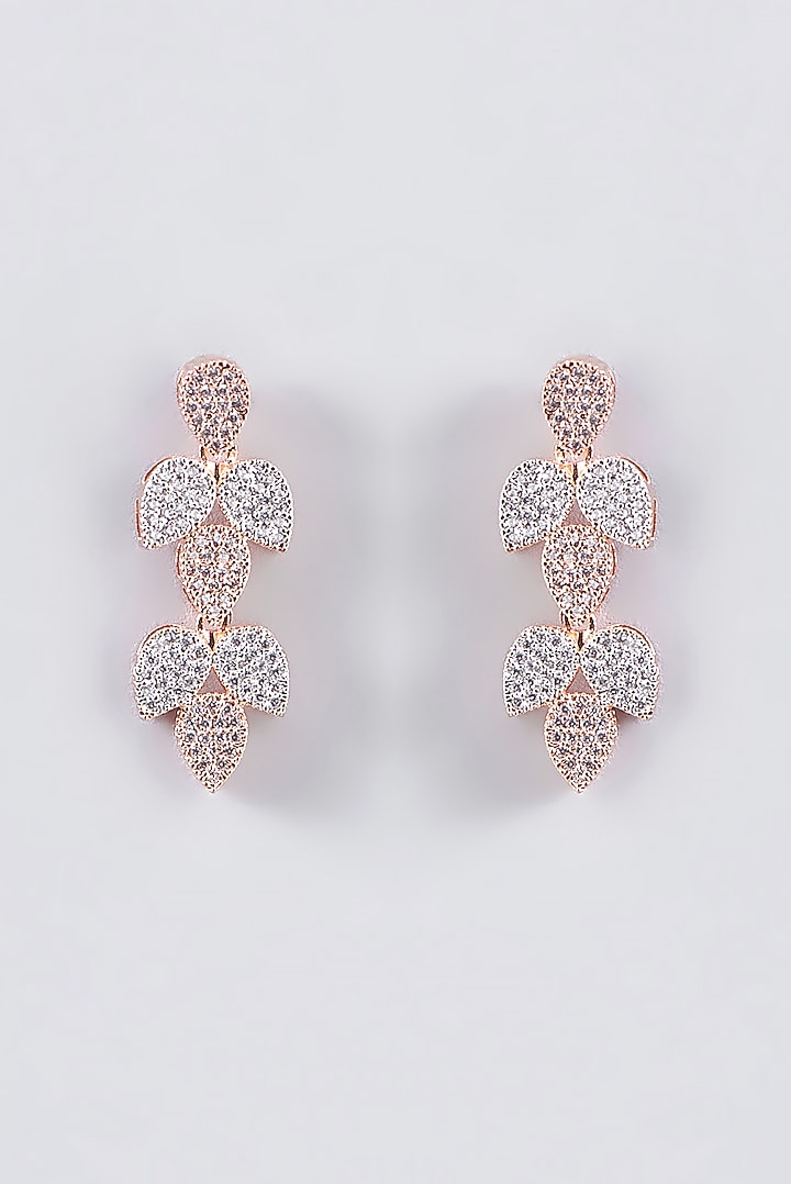 Rose Gold Finish Faux Diamond Necklace Set by Aster at Pernia's Pop Up Shop
