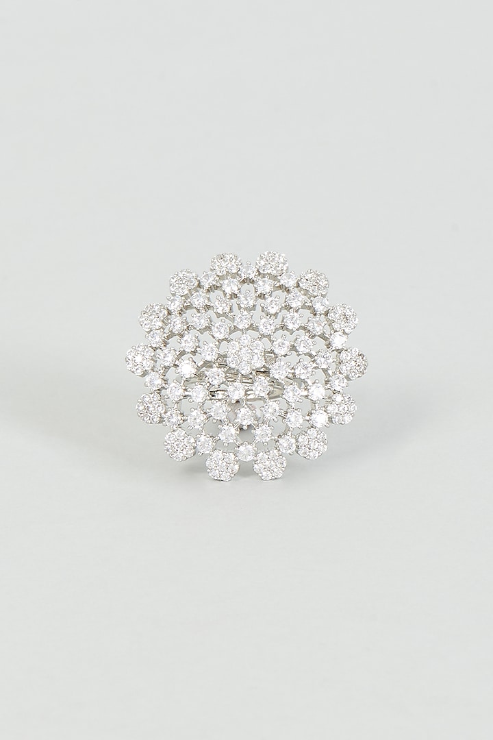 White Finish Zircon Ring by Aster at Pernia's Pop Up Shop