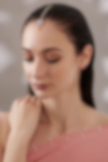 Gold Finish Faux Diamond Maangtikka by Aster at Pernia's Pop Up Shop