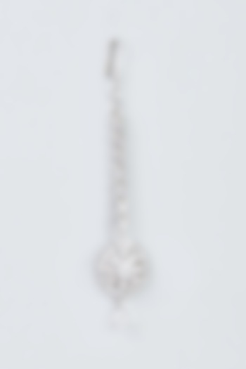 White Finish Zircon Maangtikka by Aster at Pernia's Pop Up Shop